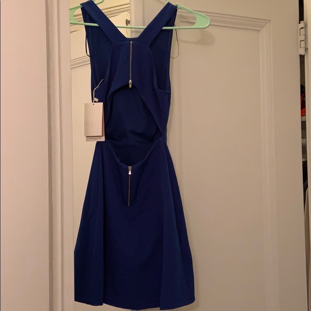Zara NWT open back dress (color: royal blue)